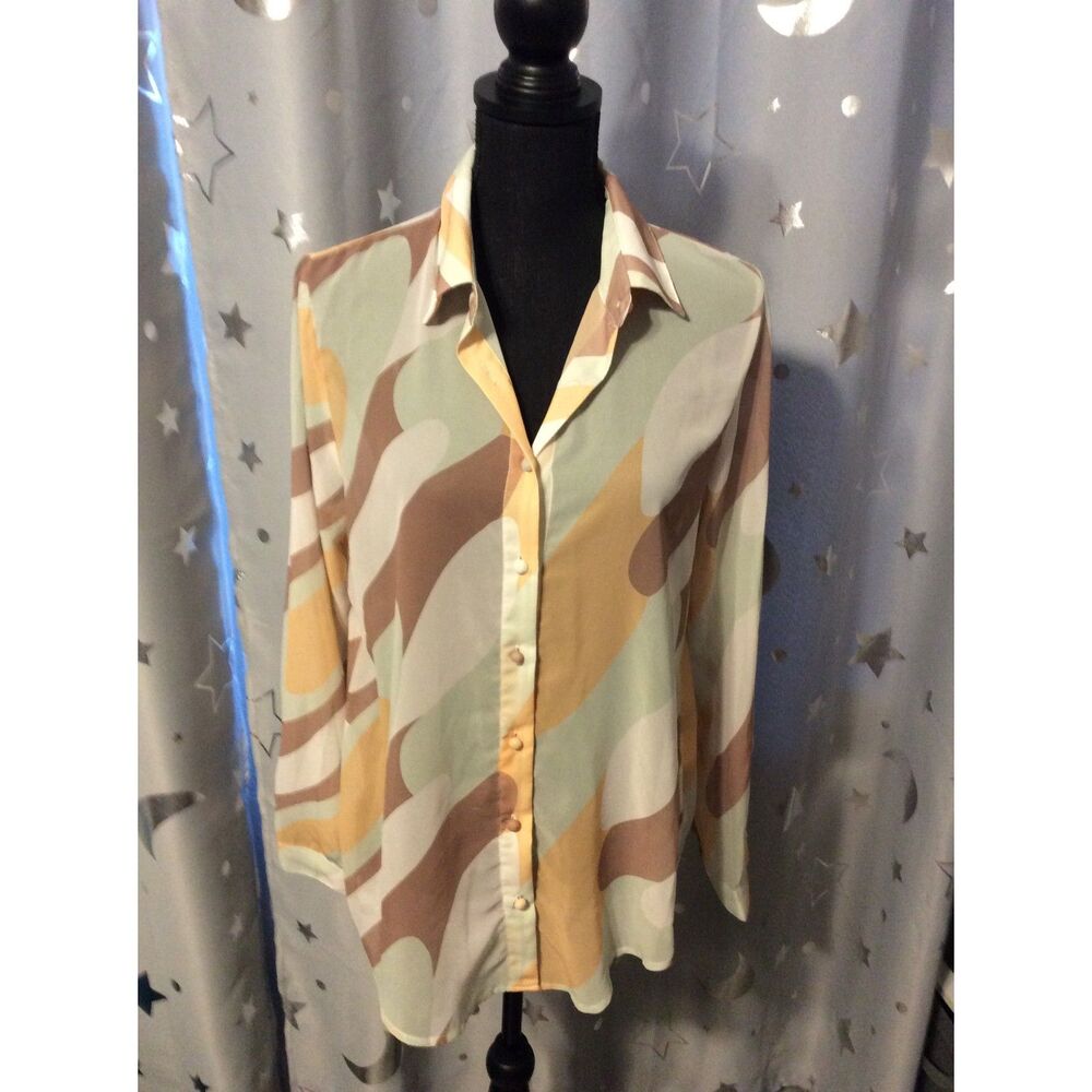 Princess Polly Sheer blouse Button Front Size 6